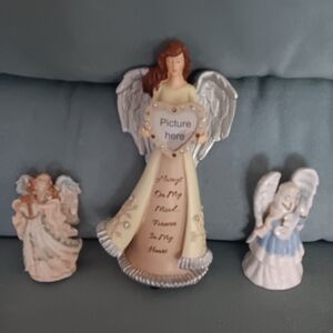 Lot of 3 Angels,light-up Photo,Bell,Lyre.